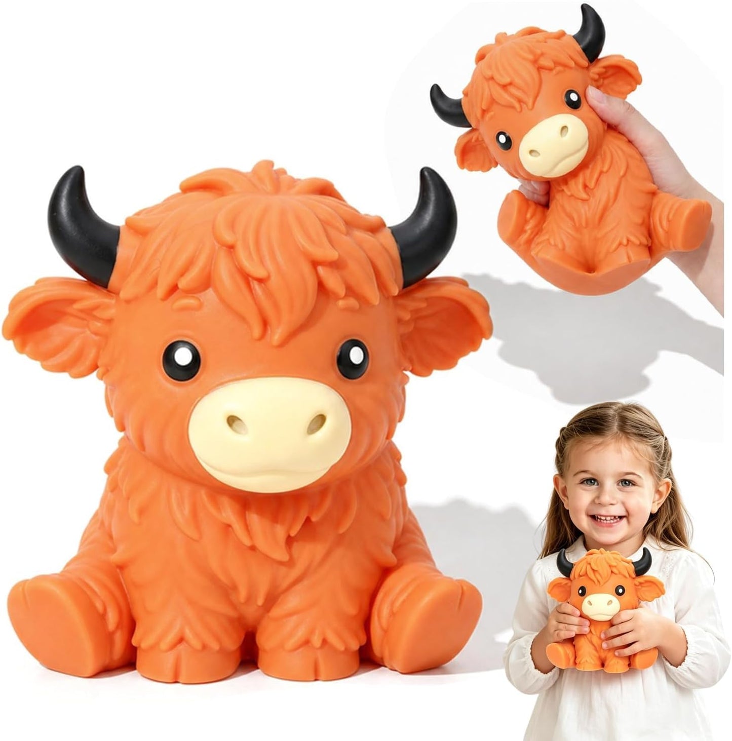 🐮✨ Limited Time 50% OFF🔥 Highland Cow Sensory Toy | Soft Touch, Cute Design & Endless Fun