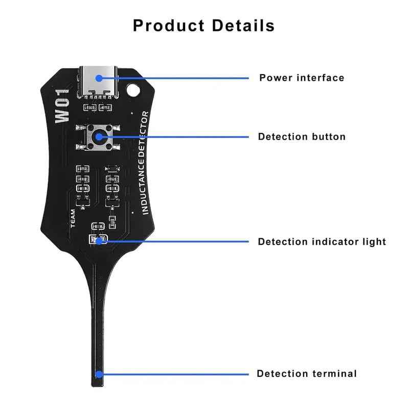 Type-C Inductance Tester Motherboard Coil Tester, Electronic Circuit Board Inductor Detector