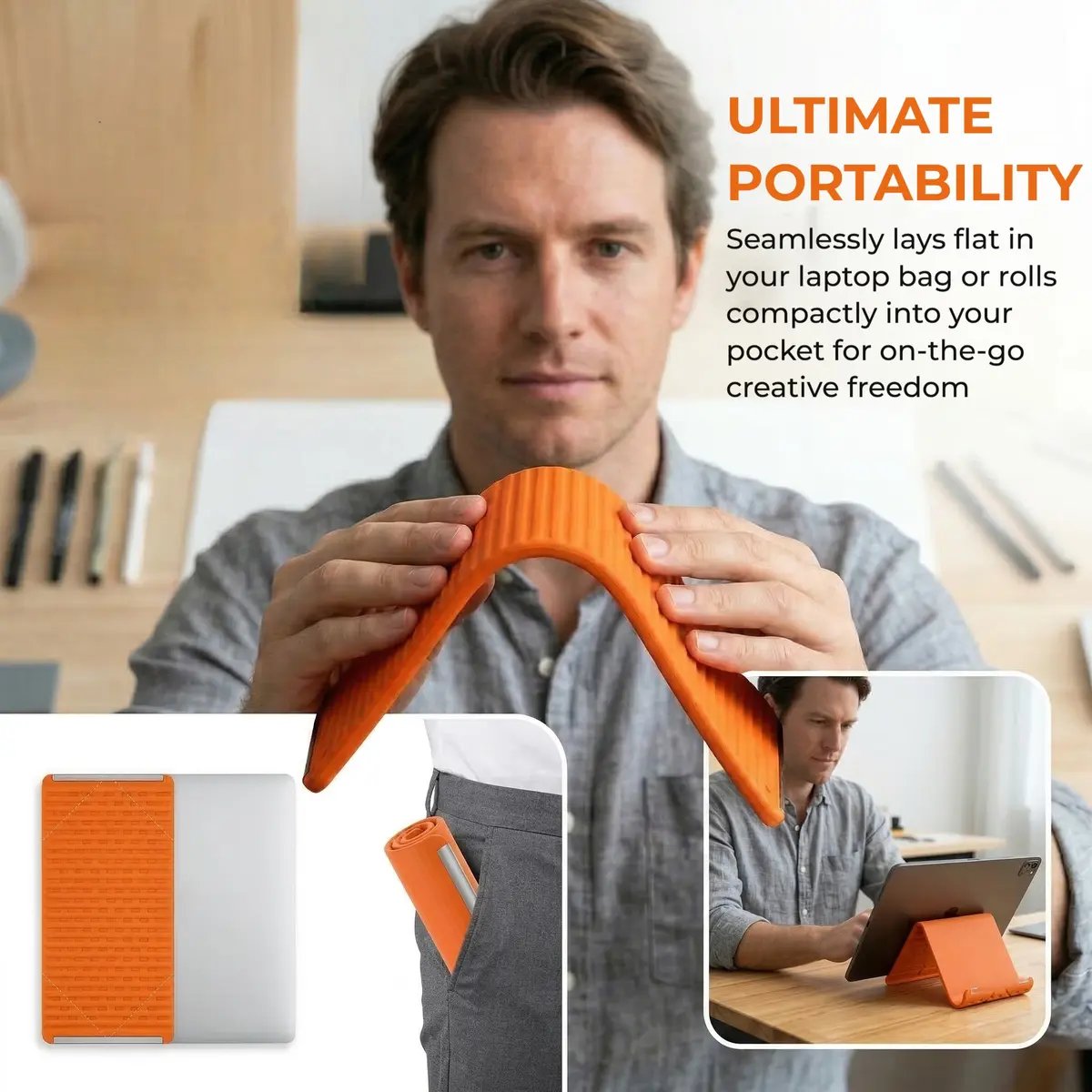🎁LAST DAY SALE 50% OFF | Foldable Silicone Aluminum Holder💻️ - Secure, Ergonomic Device Mount for Everywhere📱