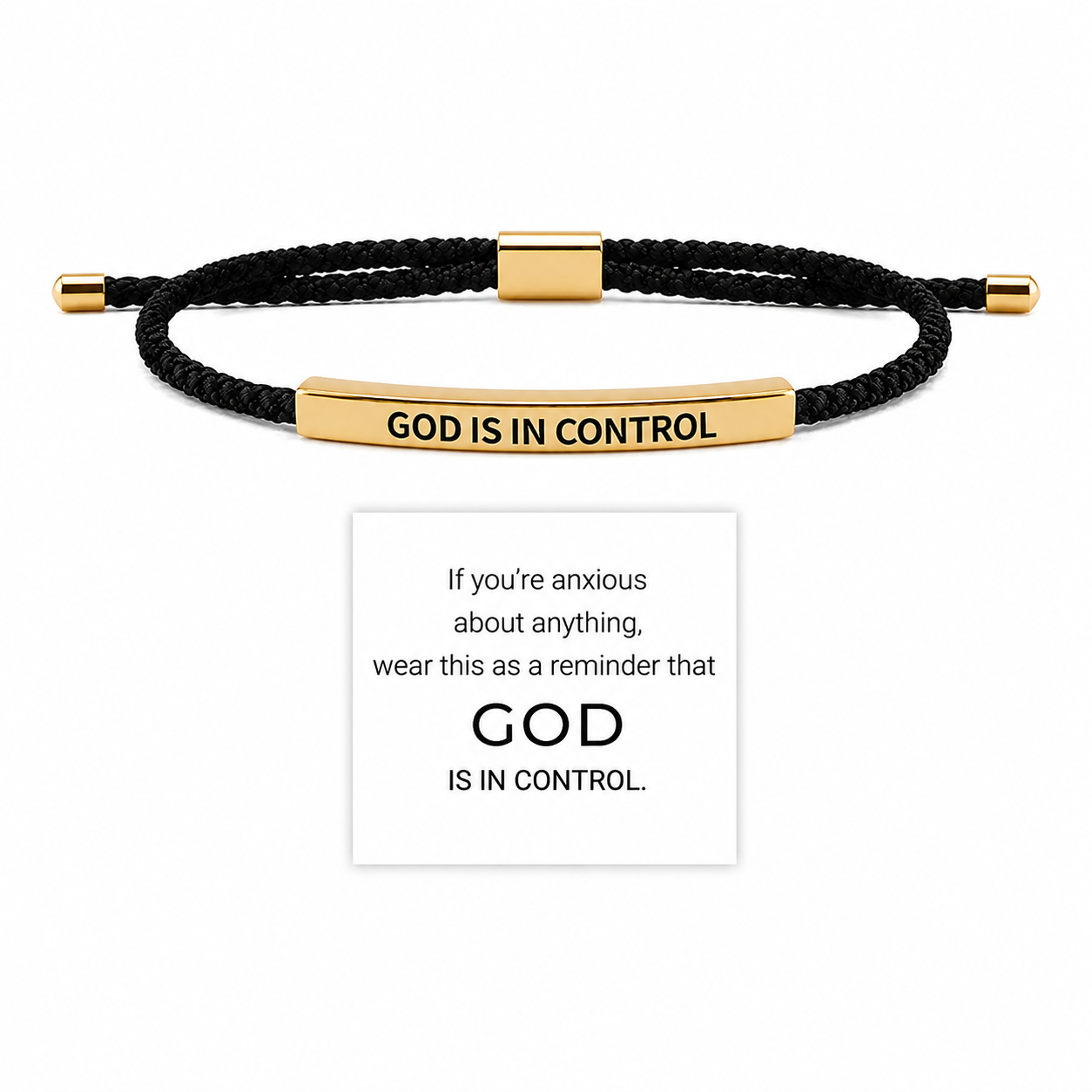 ✨God Is In Control Engraved Faith Bracelet – ✝️A Daily Reminder of Peace, Strength & Trust