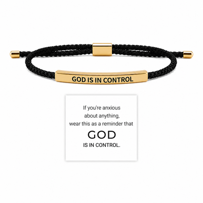 ✨God Is In Control Engraved Faith Bracelet – ✝️A Daily Reminder of Peace, Strength & Trust