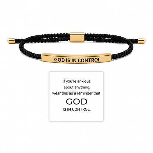 ✨God Is In Control Engraved Faith Bracelet – ✝️A Daily Reminder of Peace, Strength & Trust