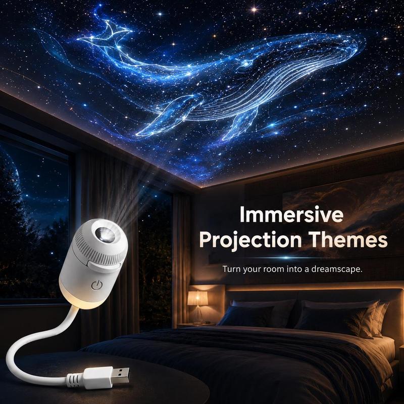 🌌 USB Star Projector Lamp ✨ Magical Galaxy Night Light