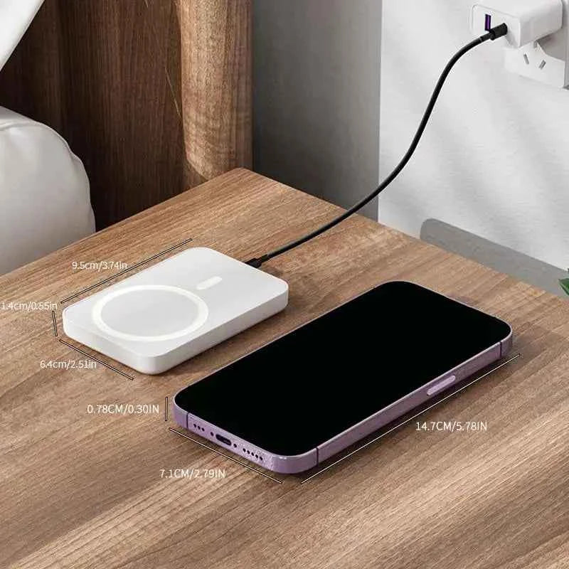 ⚡ 5000mAh MagSafe Power Bank | Wireless Fast Charger for iPhone