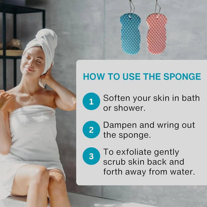 🧽Magic Exfoliating Bath Sponge - Super Soft Exfoliating&Skin Friendly🩵 🧼 Reusable for Adults Children and Pregnant Women