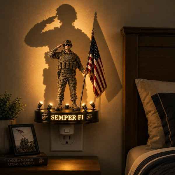 🔥LAST DAY 49% OFF- U.S. Marine Corps Semper Fi Shadow Night Light