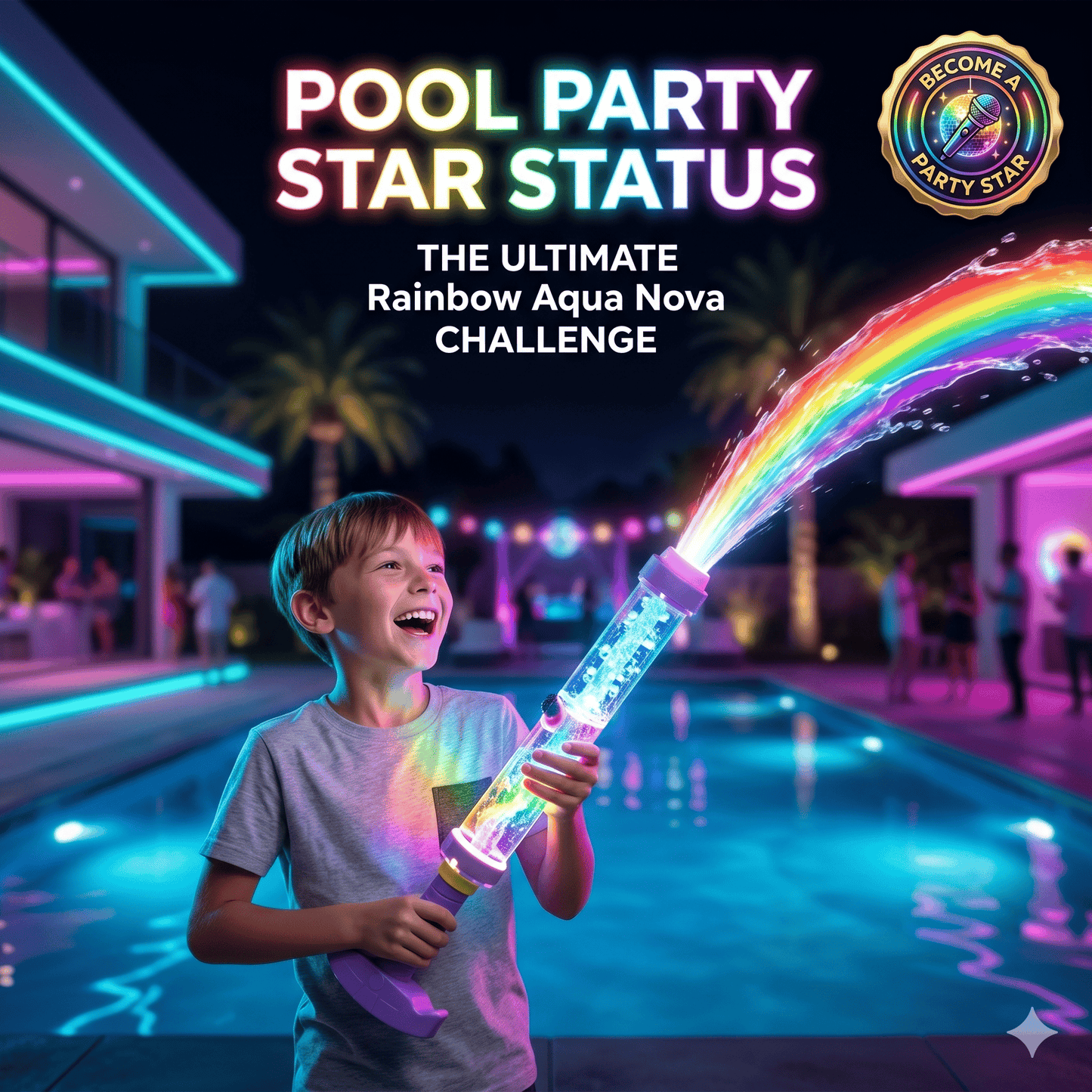 Glowing Rainbow LED Water Blaster | Summer Fun That Pops Like Magic! ✨