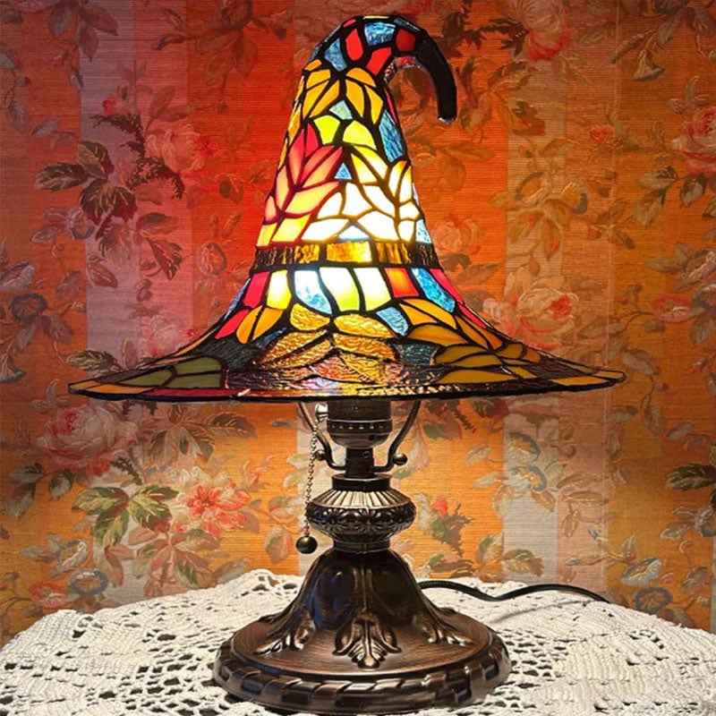 🔥Limited Exclusive 50% OFF♠️Witch Hat Stained Glass Style Night Light🎁