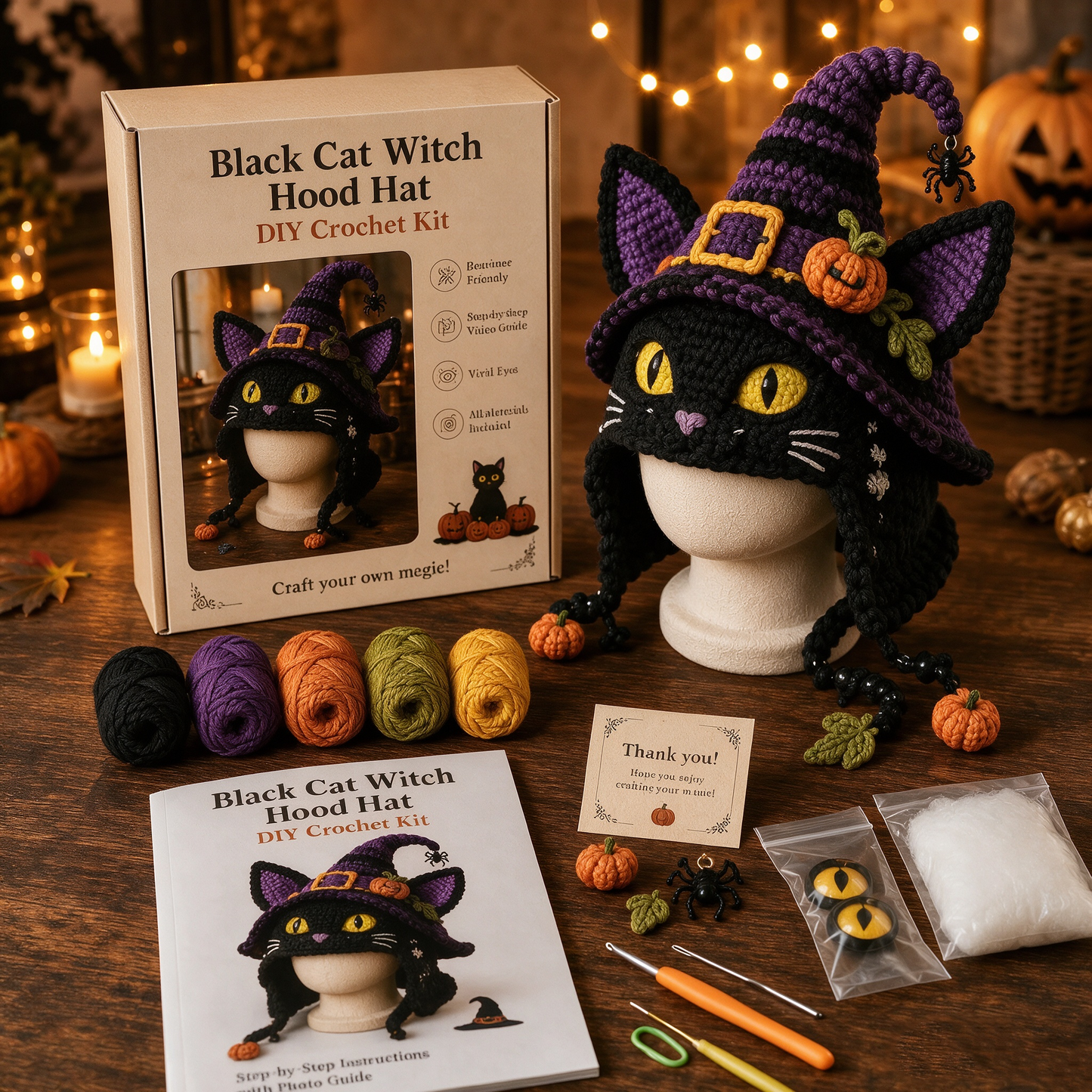 👻🔥 Today 49% OFF🔥 Halloween Monster Hood DIY Craft Kit | Create Your Own Spooky Halloween Masterpiece