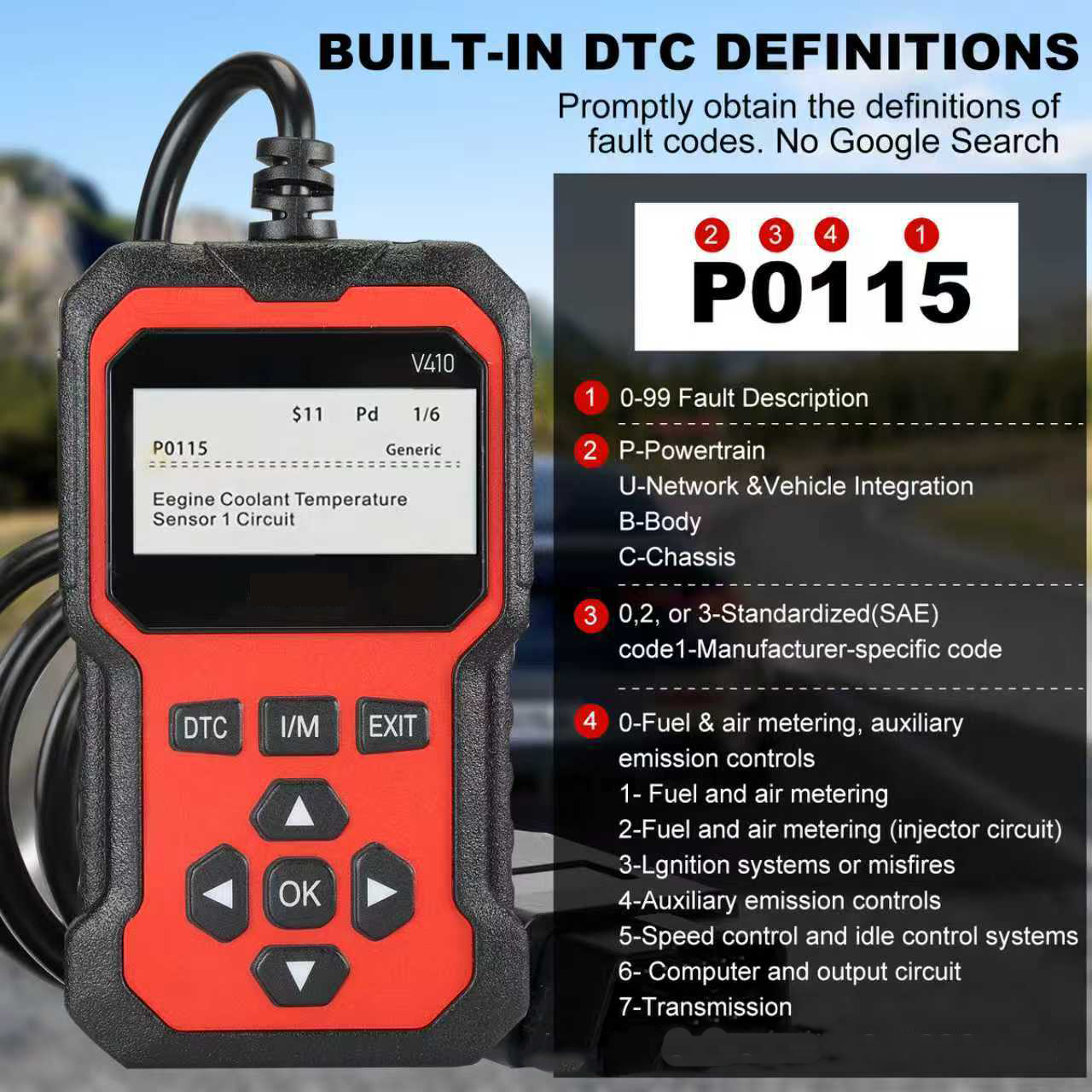 🚘 Car Diagnostic Scan Tool | Engine Code Reader