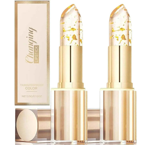 ✨ Color Changing Lipstick | Gold Crystal Moisturizing Lip Gloss