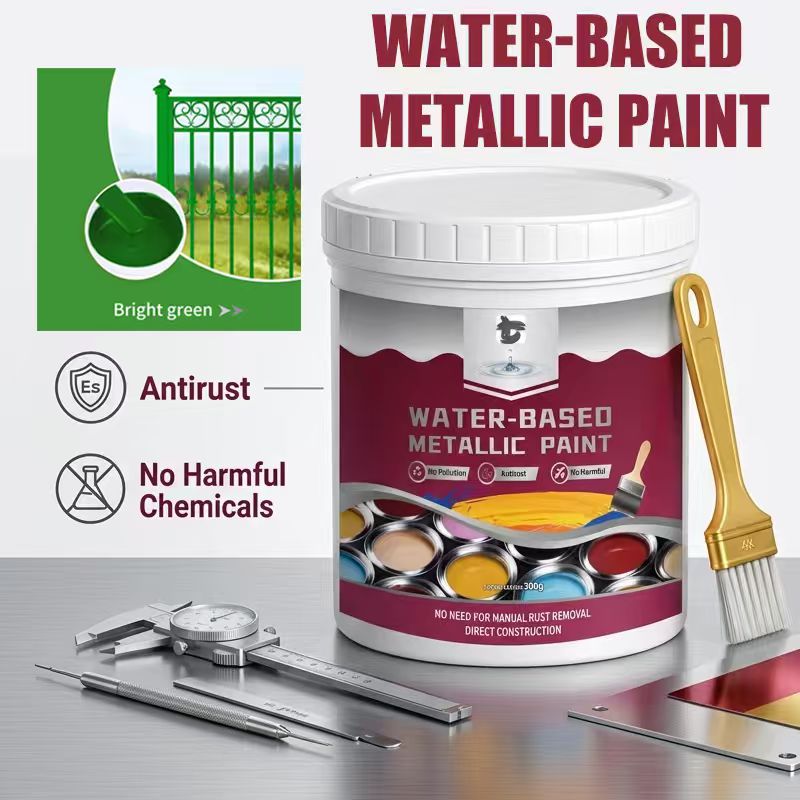 ⏳Time-Limited Special⏰Rust Converter Metallic Paint – One coat stops rust, no sanding, no fumes.  🔨🛡️