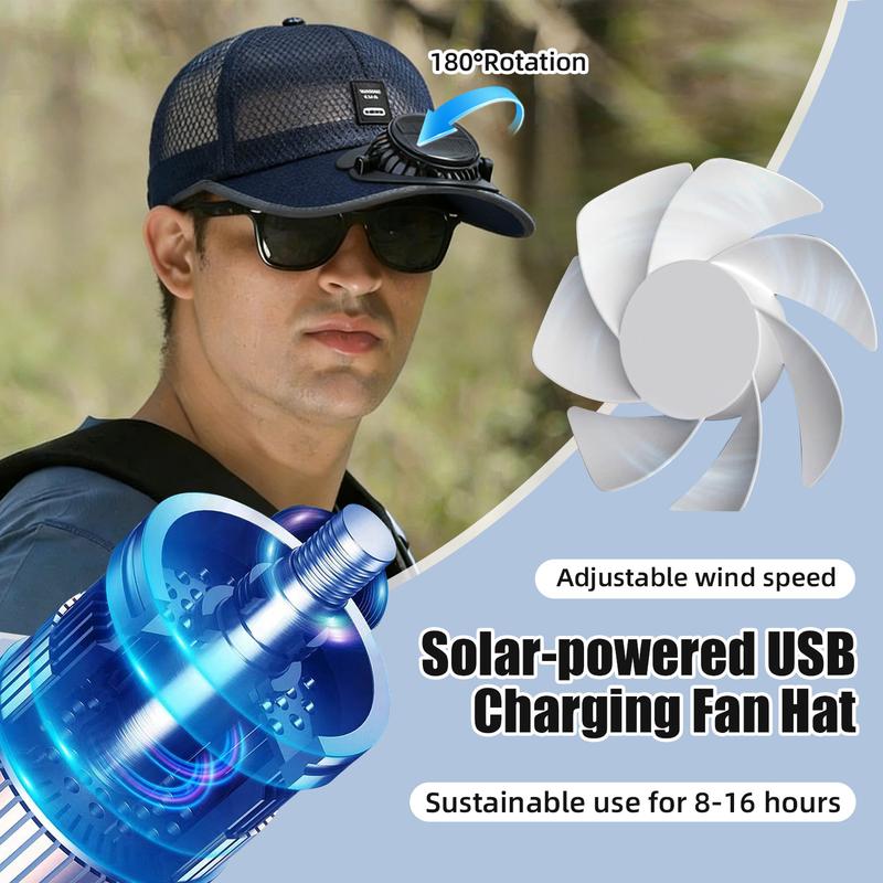🔥🔥Father's Day Best Sellers ☀️🧢2026 Pro Outdoor Cooling Hat: Dual-Power Fan Cap