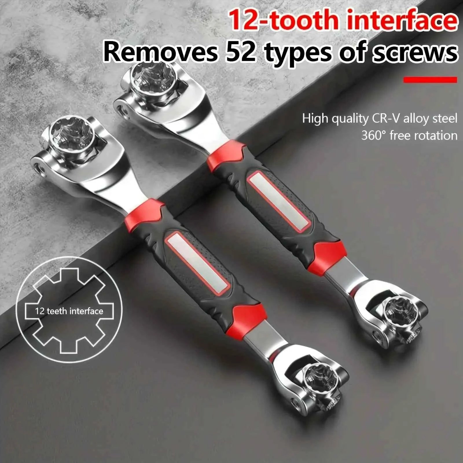 🔧 52-in-1 Universal Socket Wrench | 360° Rotating Multi-Tool