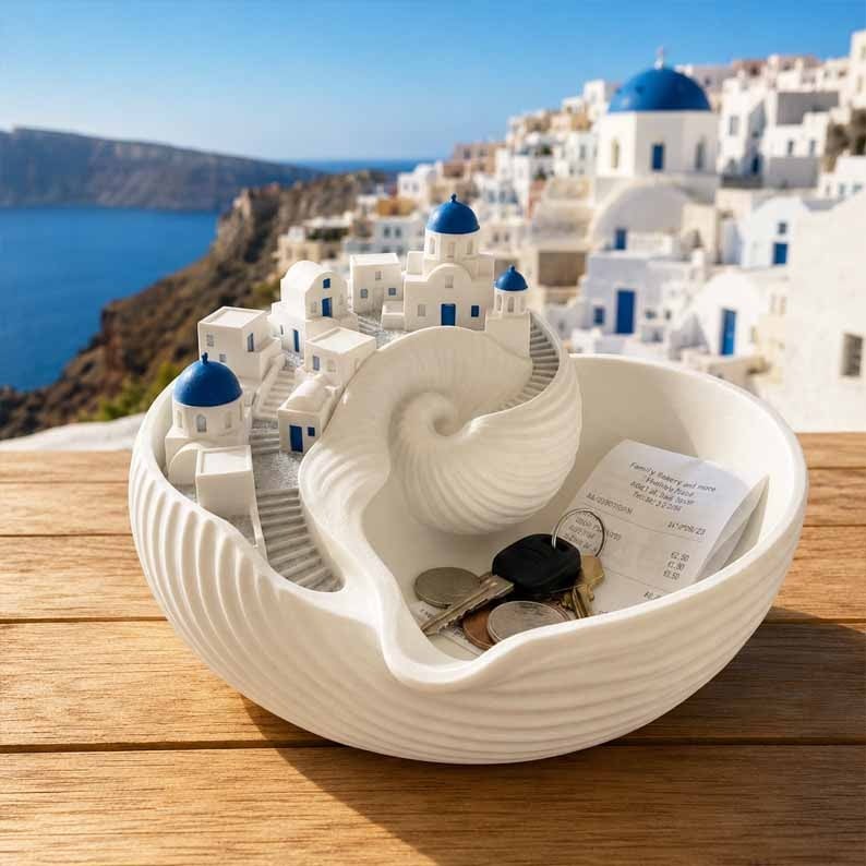 🌊 Bring Santorini Home – 49% OFF Catchall Bowl