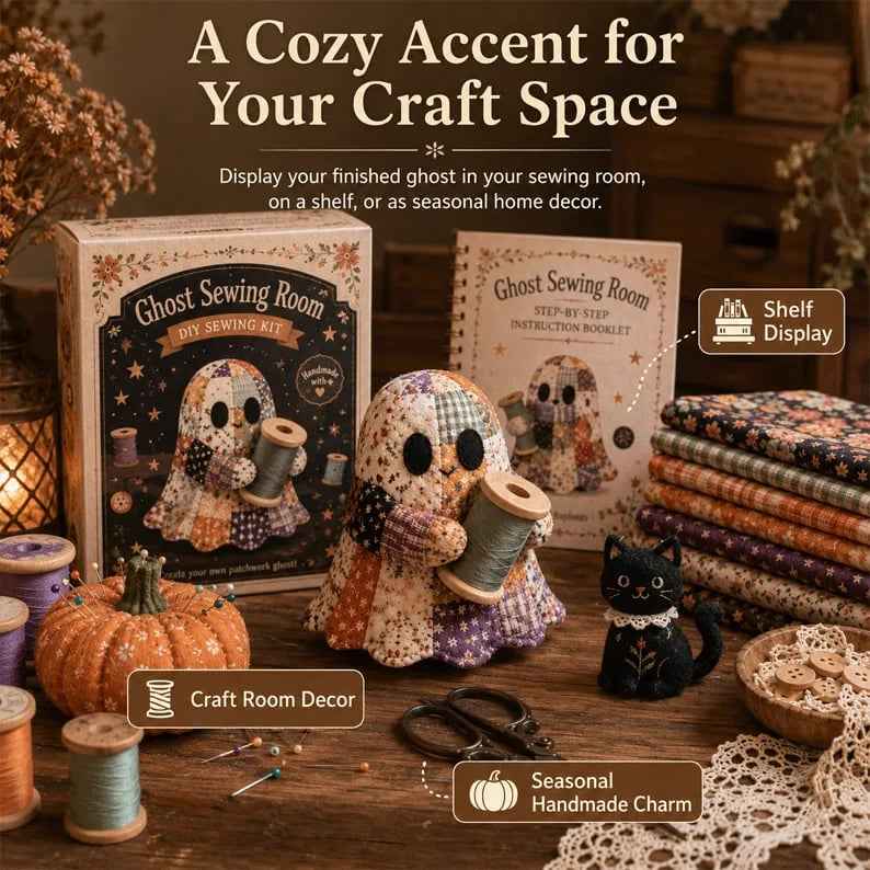 🔥LAST DAY 50% OFF - 👻Little Ghost’s Cozy Halloween DIY Patchwork Kit