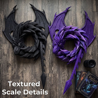 💜Enchanting Fantasy! ✨Handmade Dragon Wreath🐉