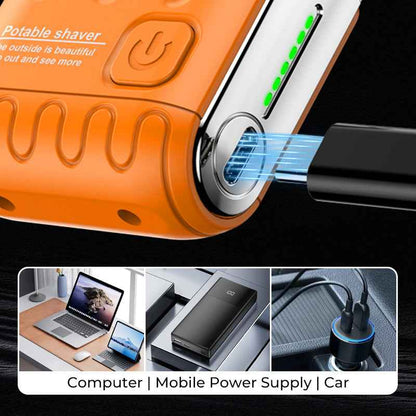 💥SAVE 50% 🪒 Portable Rotary Dual Ring Electric Shaver | Mini USB Rechargeable Pocket Travel Razor For Men