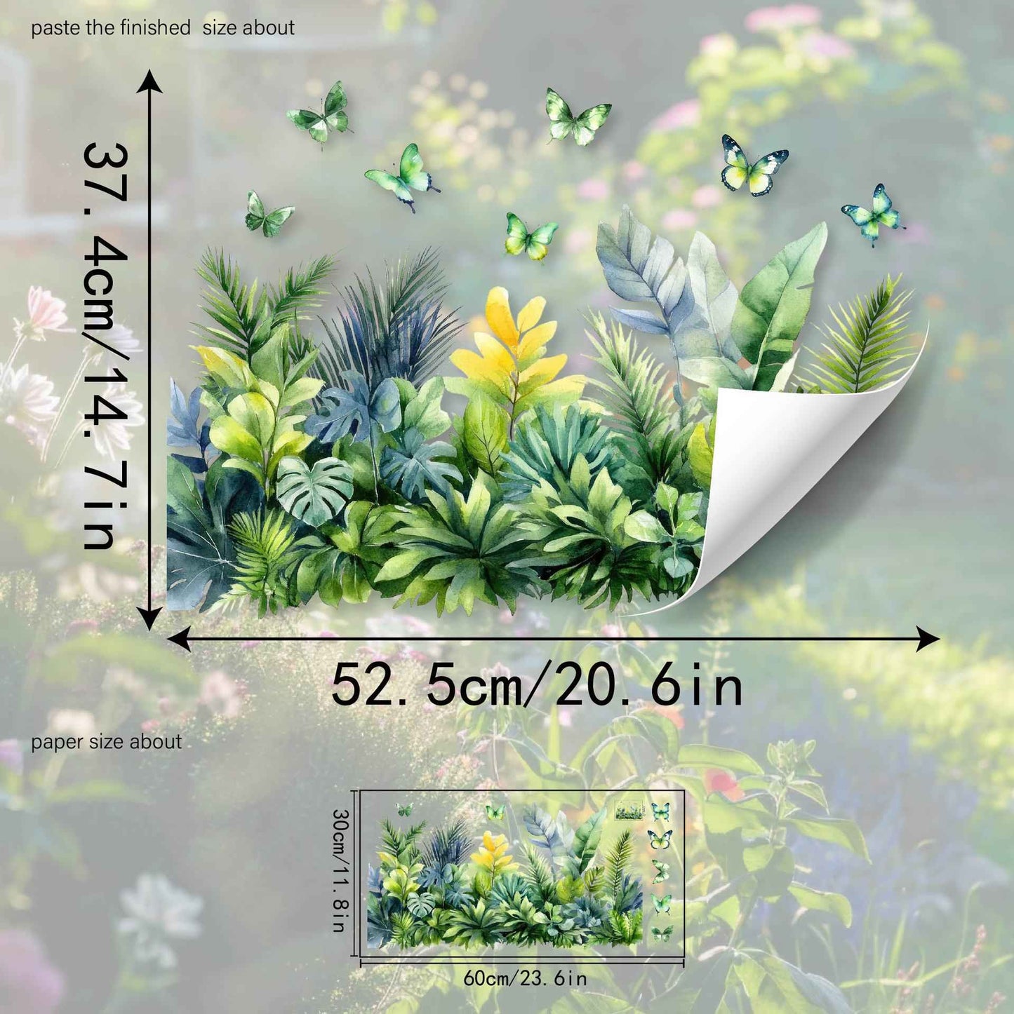💐Colorful Floral Bouquet Window Sticker🖼️(Cut to size freely)