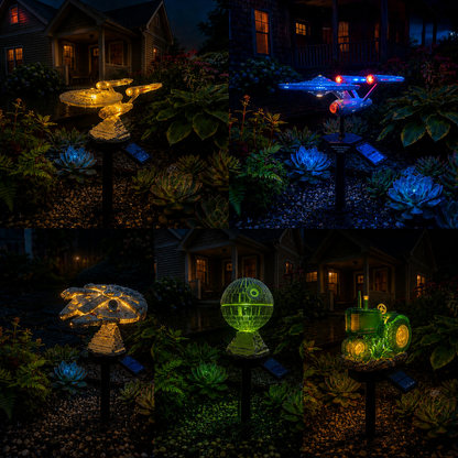 🌌 TODAY ONLY—🔥 Save 52% 🚀 Sci-Fi Starship Solar Garden Light ✨ Light Up Your Outdoor Space