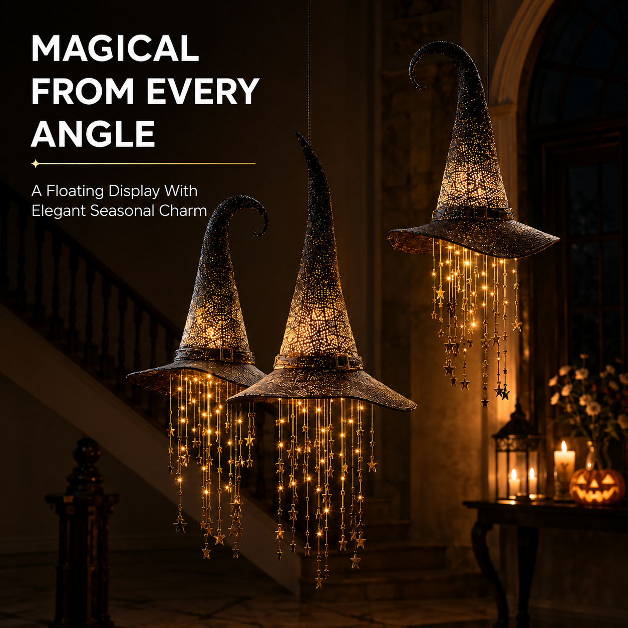Lighted Witch Hat Hanging Chime🧙🏻‍♀️