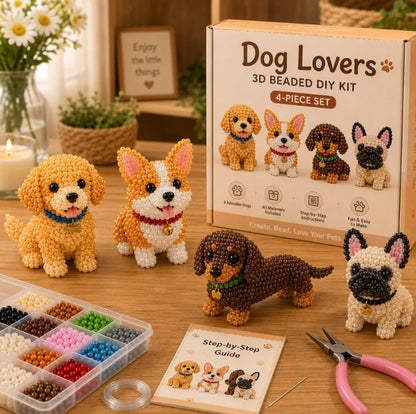 🧵✨ Tiny 3D Beaded Animal DIY Kit – Turn Tiny Beads Into Treasured Handmade Animals, Great for Cozy Afternoons & Thoughtful Gifts