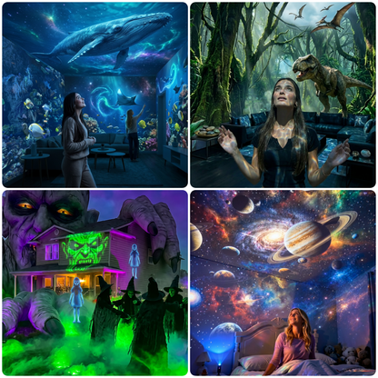 🔥Last Day Promotion 70% OFF🔥Night Light Projector 🔥5D Galaxy Ocean Projector for Bedroom