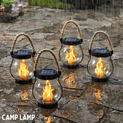 🔥 Solar Flame Lamp | Flickering Outdoor Garden Light