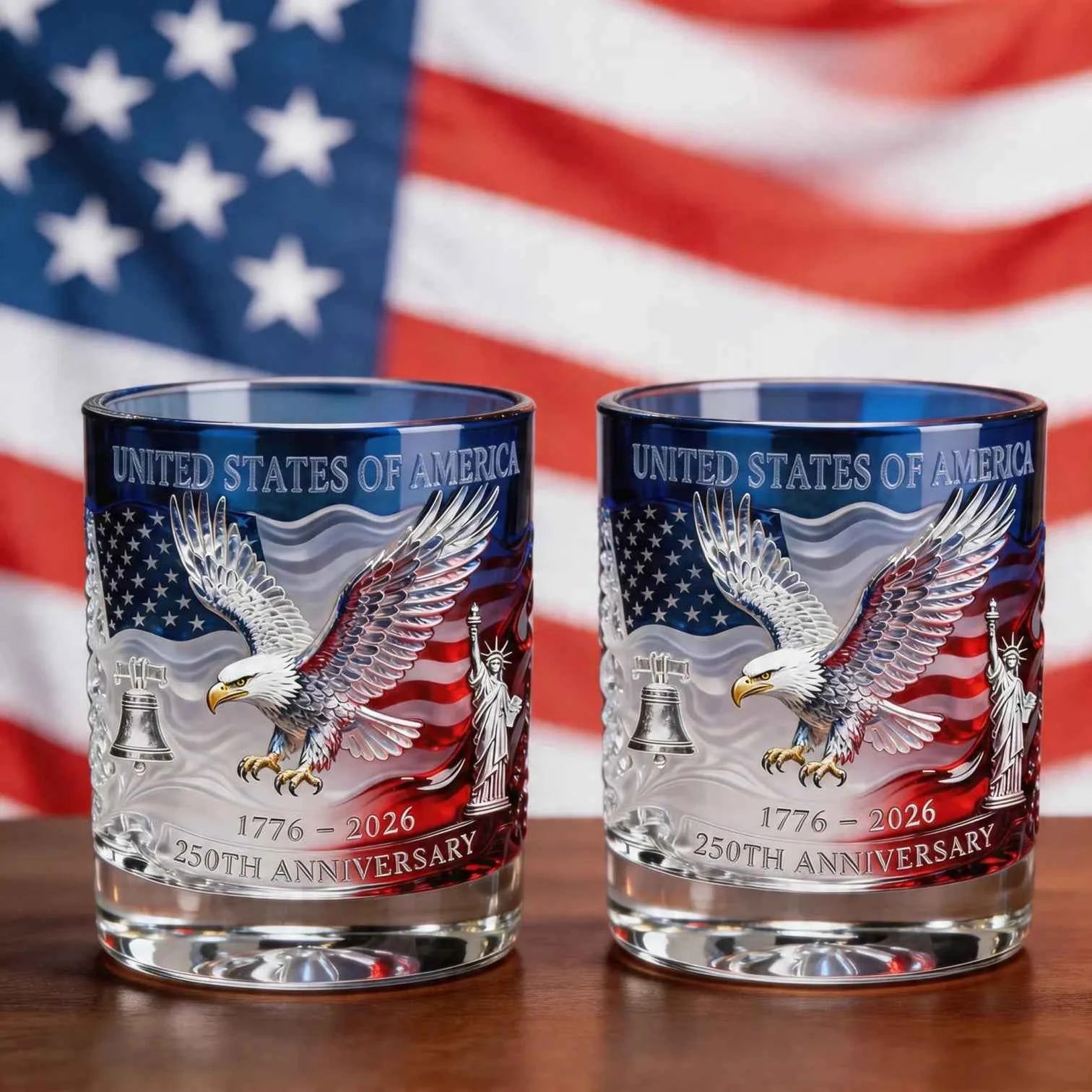 🔥Hot Sale 2026 USA 250th Anniversary Commemorative Glass🤩 – 1776-2026 Heritage Edition