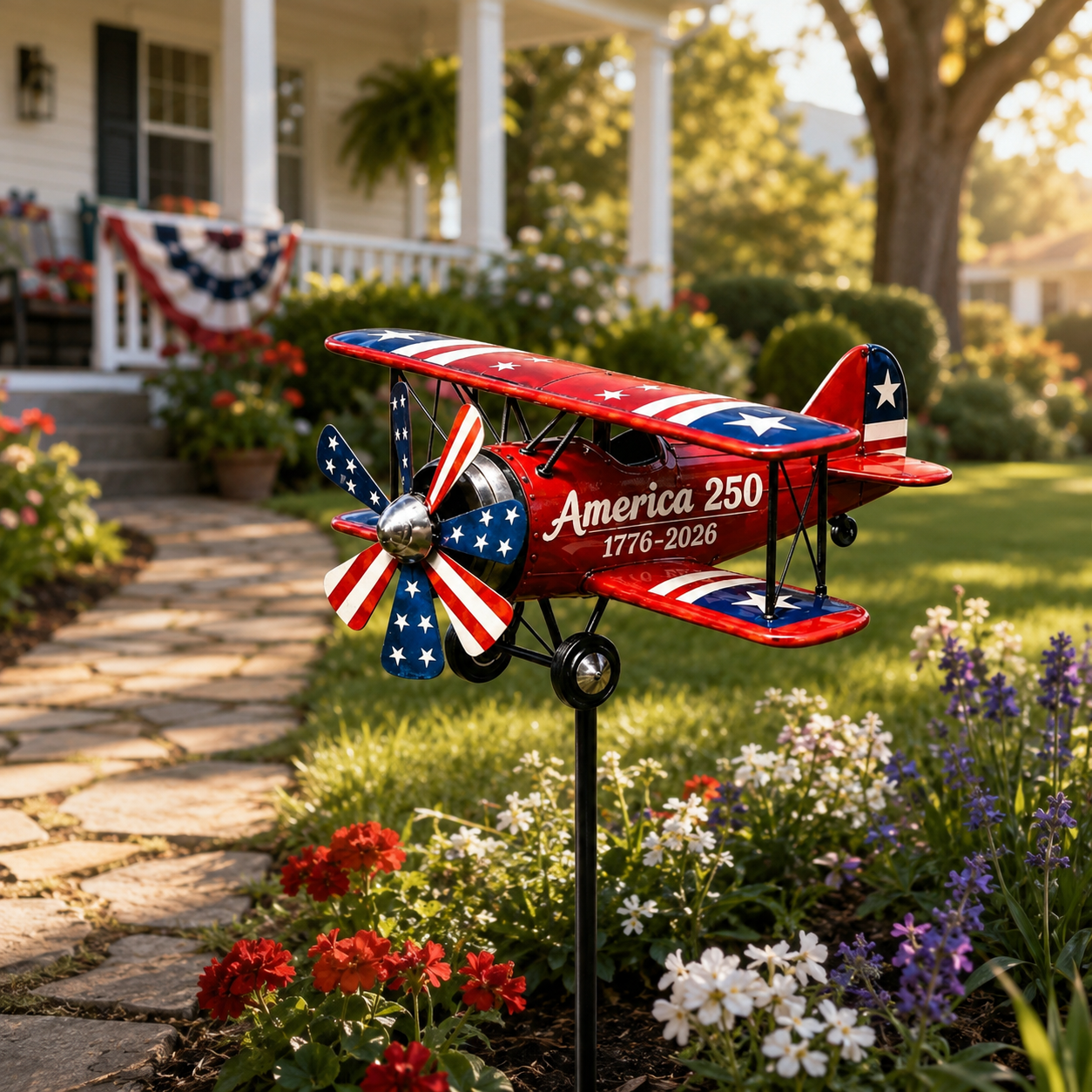 🔥Limited time 49% OFF🔥🇺🇸USA 250 “Liberty Windmill” Patriotic Garden Wind Spinner -✈️ (Free Delivery Fee)
