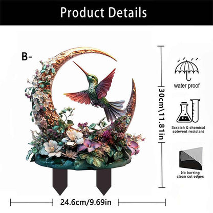 🏡 Decorative Bird Castle Stakes | Acrylic Landscape Ornament
