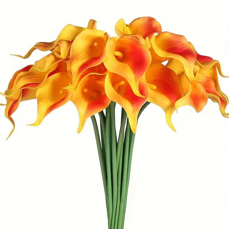 🤍 15PCS Artificial Calla Lily Flowers | Real Touch Elegant Decor