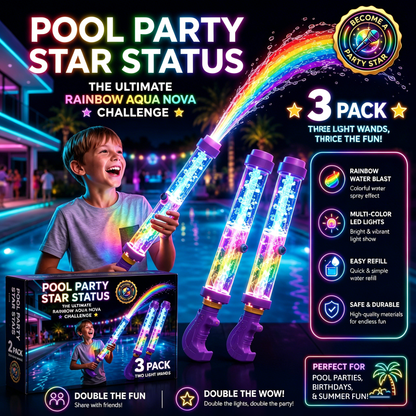 Glowing Rainbow LED Water Blaster | Summer Fun That Pops Like Magic! ✨