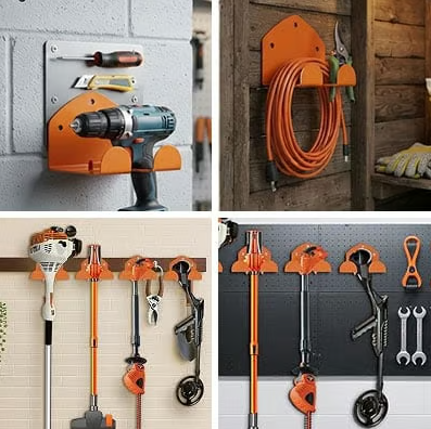 🛠️ Wall-Mounted Rack for Lawn Mowers & Garden Tools