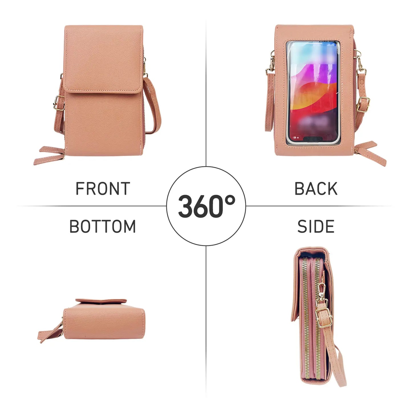 🎀Chic Mini Leather Crossbody Bag | Women Lightweight Phone Purse Wallet Bag