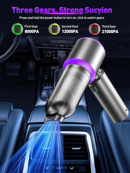🚗 5-in-1 Mini Car Vacuum | Powerful Cordless Air Duster