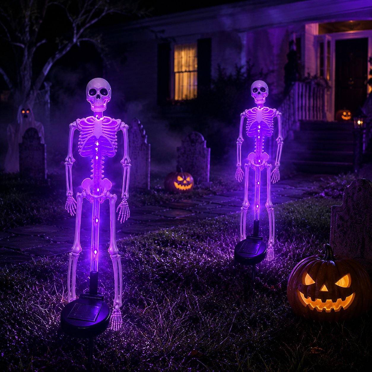Turn Your Yard Into A Spooky Skull Path 💀🌙 Halloween Solar Garden Lights