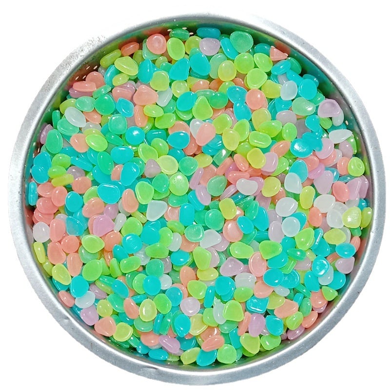 Set of 50/100/200/300/500 Extra-Large, Dreamy, Glowing Pebbles for Garden Paths, Aquariums, and Starry Night Lighting
