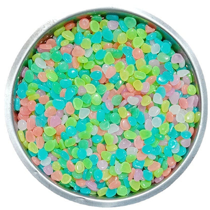 Set of 50/100/200/300/500 Extra-Large, Dreamy, Glowing Pebbles for Garden Paths, Aquariums, and Starry Night Lighting