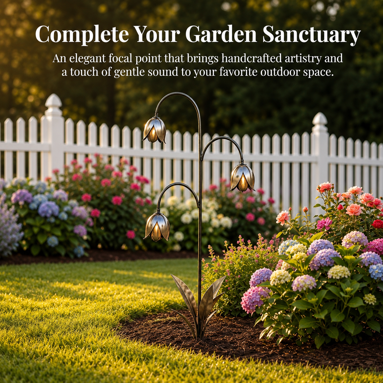 ⚜️Enchanting Lily of the Valley Garden Stakes🔔 – Add Charm & Gentle Melody to Your Outdoor Space