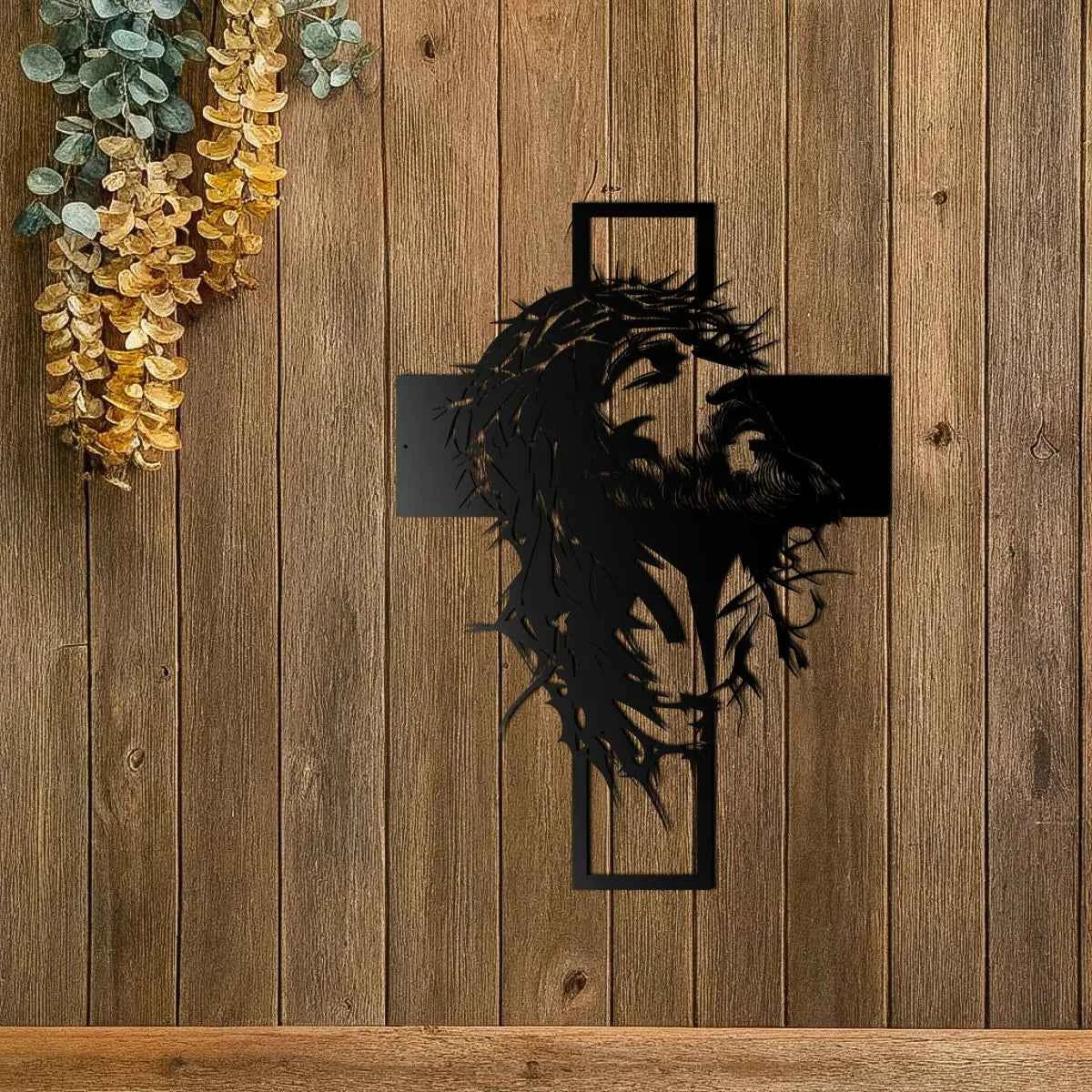 ✝️ Christian Cross Metal Wall Decor | Laser Cut Hanging Art