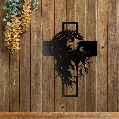 ✝️ Christian Cross Metal Wall Decor | Laser Cut Hanging Art