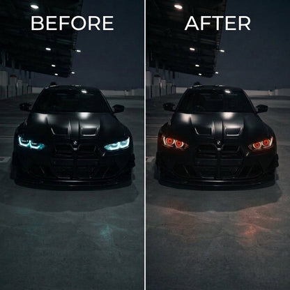 👿 Universal LED "Demon Eye" Car Headlight with Remote-Controlled Dynamic Ambient Lighting