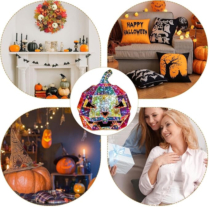 🎃Hot Sale🔥 Prism Pumpkin Night Light | Iridescent LED Halloween Decor🎃