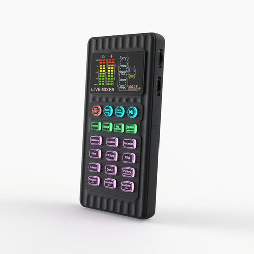 🎤 Portable Live Sound Card & Voice Changer | Multi-Functional Audio Mixer for Streaming, Gaming & Recording