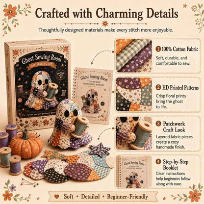 🔥LAST DAY 50% OFF - 👻Little Ghost’s Cozy Halloween DIY Patchwork Kit