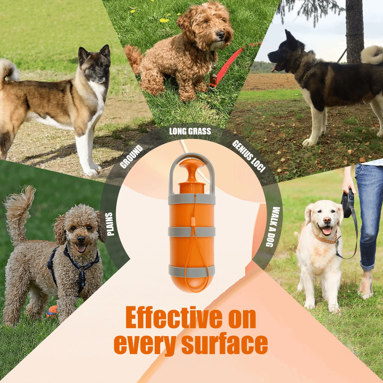 Dog Pooper Scooper Portable Pet Waste Picker with Garbage Bag Handheld Claw Poop Scooper