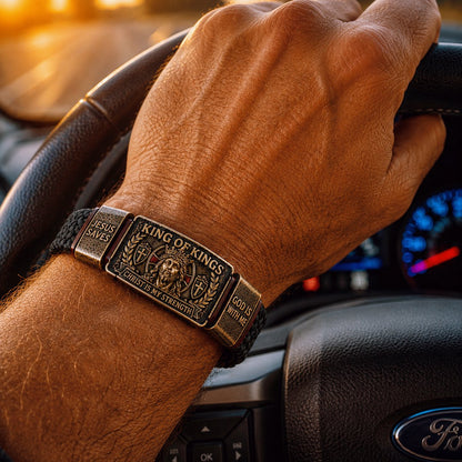 ✨ Adjustable Faith Wristband | King of Kings Bracelet