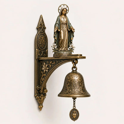 Our Lady of Grace Bronze Miraculous Medal Wall Bell✨ Invite Peace, Grace & Blessings into Your Home 🙏