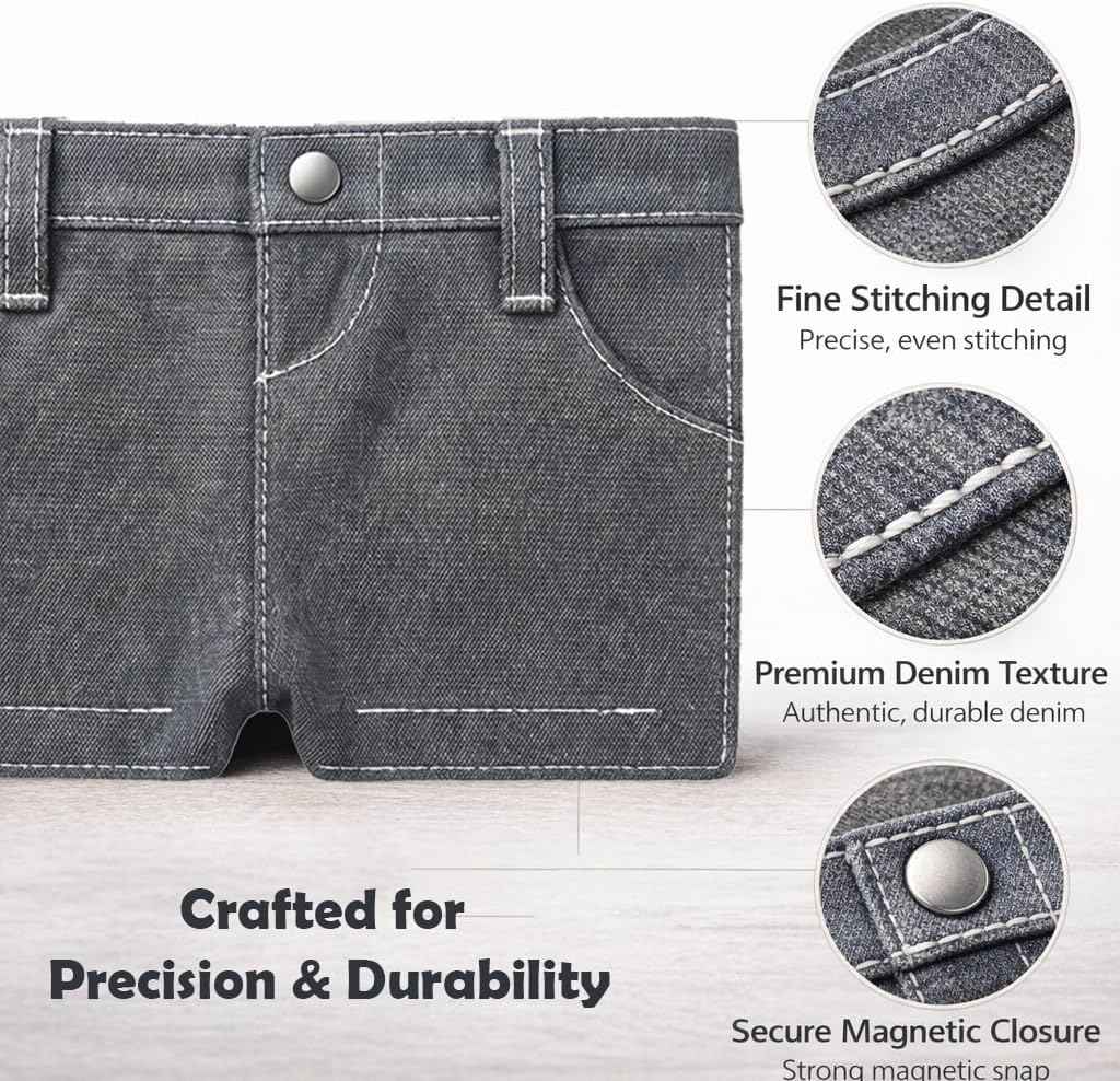 Mini Jeans Wallet with 4 Card Slots